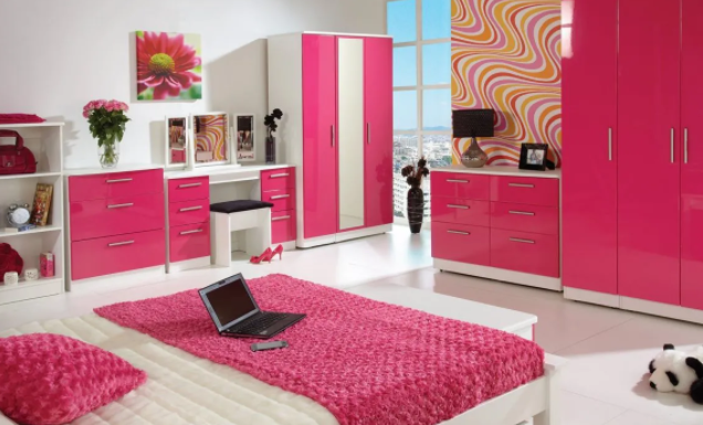 الوان غرف نوم بنات
غرفة نوم بالون الوردي 