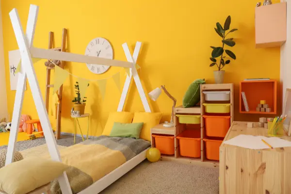 صور غرف نوم الأطفال باللون الأصفر