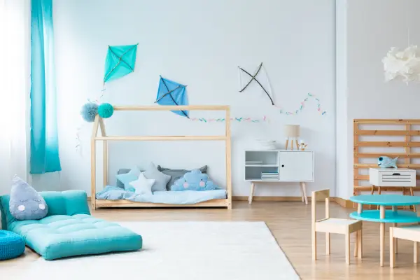 صور غرف نوم الأطفال باللون الأزرق