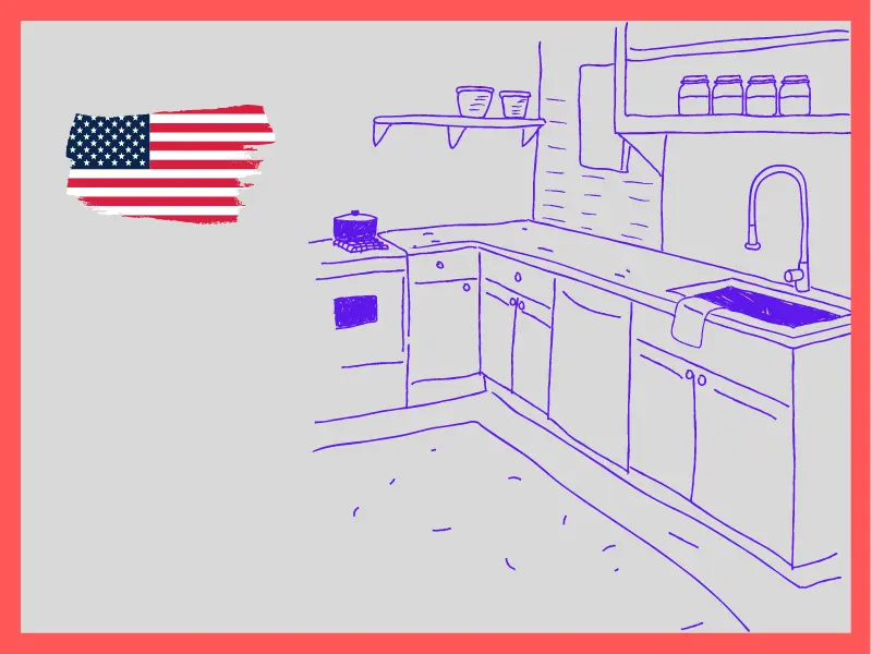 تصميم مطبخ امريكي مفتوح على الصالة